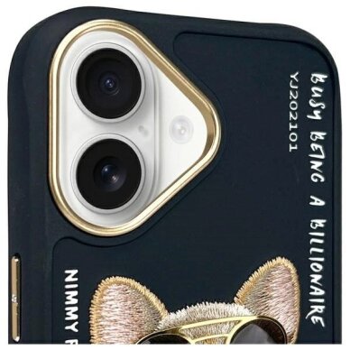 iPhone 16 dėklas Nimmy Glasses Cool Dog – juodas 2