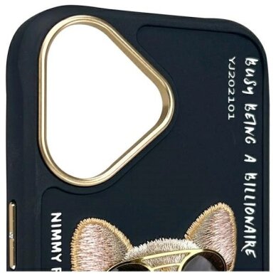 iPhone 16 dėklas Nimmy Glasses Cool Dog – juodas 4