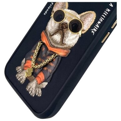 iPhone 16 dėklas Nimmy Glasses Cool Dog – juodas 6
