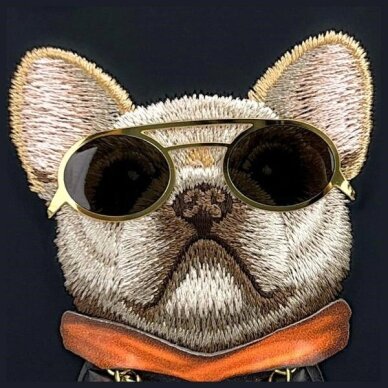 iPhone 16 dėklas Nimmy Glasses Cool Dog – juodas 8