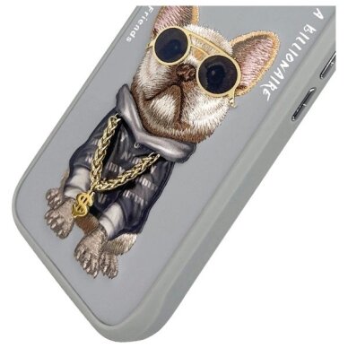 iPhone 16 dėklas Nimmy Glasses Cool Dog – pilkas 6