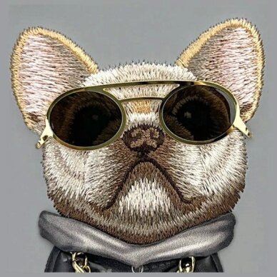 iPhone 16 dėklas Nimmy Glasses Cool Dog – pilkas 8