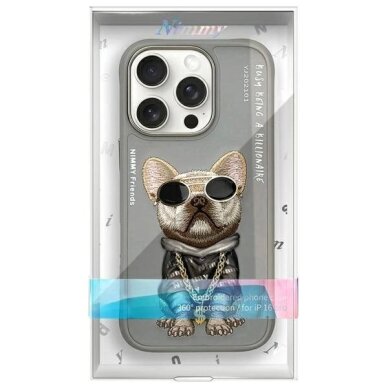 iPhone 16 Pro dėklas Nimmy Glasses Cool Dog – pilkas 8