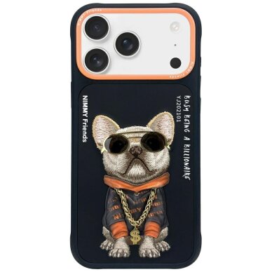 iPhone 17 dėklas Nimmy Glasses Cool Dog – juodas