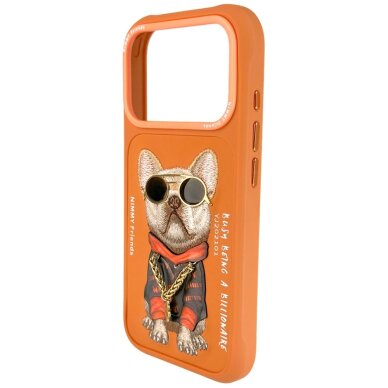 iPhone 17 Pro Nimmy Glasses Cool Dog dėklas – oranžinis 3