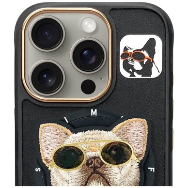 iPhone 16 Pro Nimmy Glasses Cool Dog dėklas su MagSafe – juodas 1