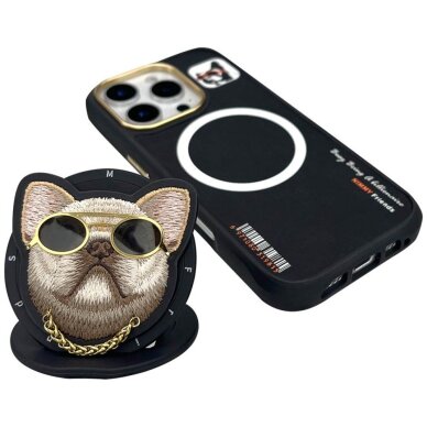 iPhone 16 Pro Nimmy Glasses Cool Dog dėklas su MagSafe – juodas 2