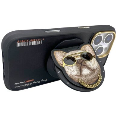 iPhone 16 Pro Nimmy Glasses Cool Dog dėklas su MagSafe – juodas 3