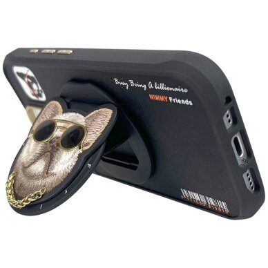 iPhone 16 Pro Nimmy Glasses Cool Dog dėklas su MagSafe – juodas 4