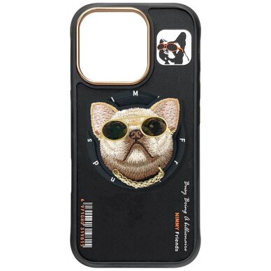iPhone 16 Pro Nimmy Glasses Cool Dog dėklas su MagSafe – juodas 5
