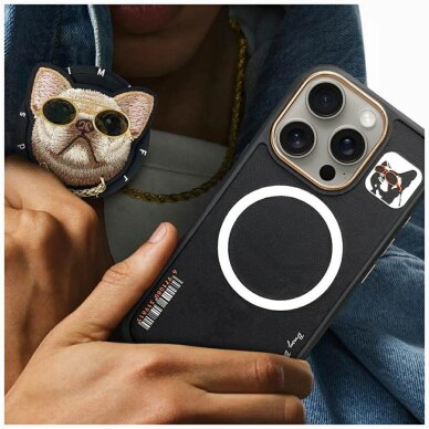 iPhone 16 Pro Nimmy Glasses Cool Dog dėklas su MagSafe – juodas 8