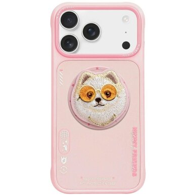 iPhone 17 Pro Max Nimmy Glasses Cool Dog dėklas su MagSafe – rožinis iPhone 17 Pro Max Nimmy Glasses Cool Dog dėklas su MagSafe – rožinis