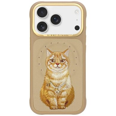 iPhone 17 Pro Nimmy Lucky Fashion Cat MagSafe dėklas – rudas iPhone 17 Pro Nimmy Lucky Fashion Cat MagSafe dėklas – rudas
