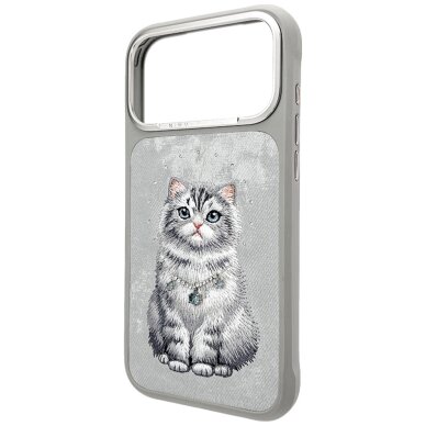 iPhone 17 Pro Nimmy Lucky Fashion Cat MagSafe dėklas – pilkas 1