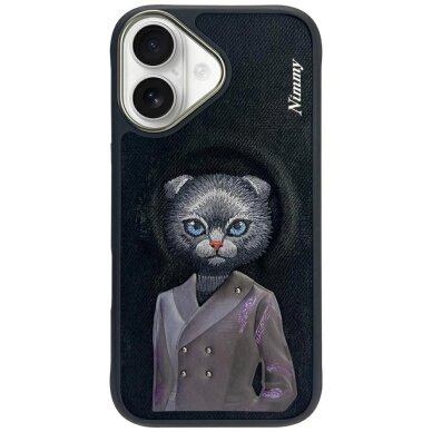 iPhone 16 Nimmy Magnetic fashion cute pet dėklas su MagSafe – juodas