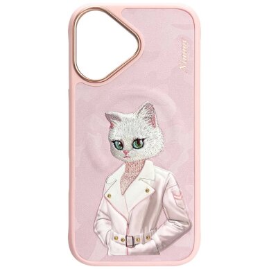 iPhone 16 Nimmy Magnetic fashion cute pet dėklas su MagSafe – rožinis 1