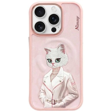 iPhone 16 Pro Nimmy Magnetic fashion cute pet dėklas su MagSafe – rožinis