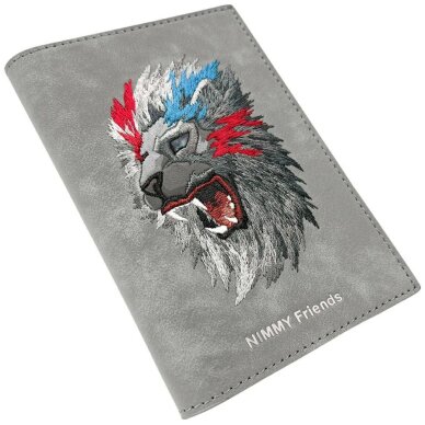 Nimmy Raptor Lion paso / piniginės dėklas – pilkas 4