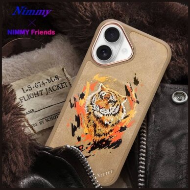 iPhone 16 Nimmy Tiger dėklas su MagSafe – rudas 13