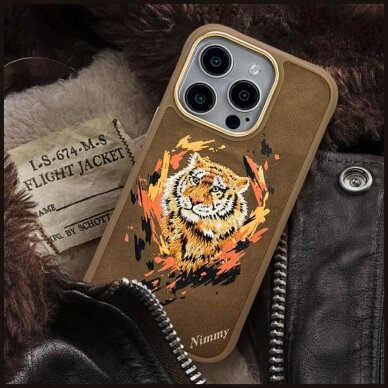 iPhone 16 Pro Nimmy Tiger dėklas su MagSafe – rudas 9