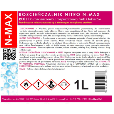 NITRO RC-01 N-MAX 1L Skiediklis / tirpiklis 1