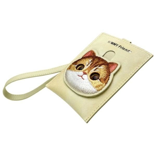 iPhone dėklas Nimmy Big Eyed Pet 2.0 Cat 3-in-1: telefonas + piniginė + seklys – smėlinis 6