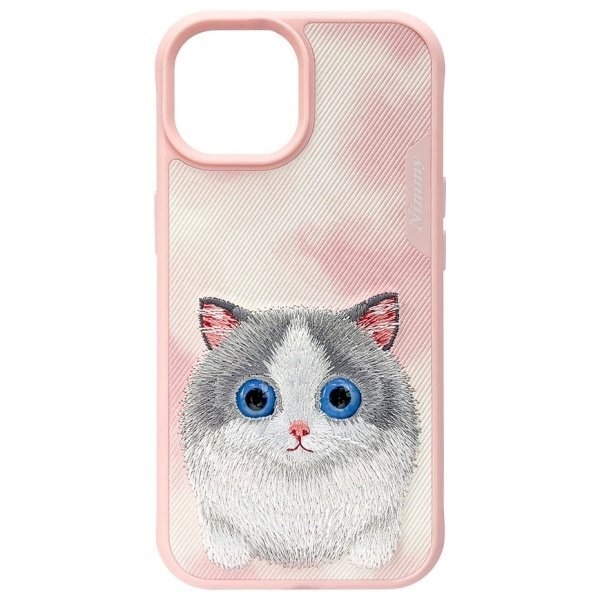 iPhone 15 Nimmy Big Eyed Pet 2.0 Cat dėklas – rožinis 3