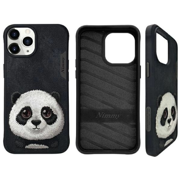 iPhone 15 Pro Nimmy Big Eyed Pet 2.0 Panda dėklas – juodas 1