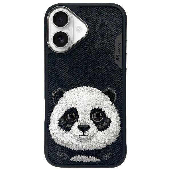 iPhone 16 dėklas Nimmy Big Eyed Pet 2.0 Panda – juodas iPhone 16 dėklas Nimmy Big Eyed Pet 2.0 Panda – juodas