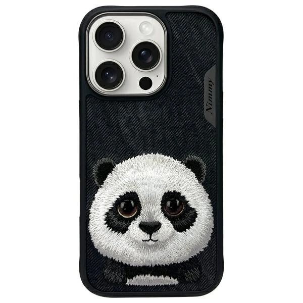 iPhone 16 Pro dėklas Nimmy Big Eyed Pet 2.0 Panda – juodas iPhone 16 Pro dėklas Nimmy Big Eyed Pet 2.0 Panda – juodas