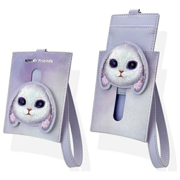iPhone dėklas Nimmy Big Eyed Pet 2.0 Rabbit 3-in-1: telefonas + piniginė + sekimo įrenginys – violetinis 7