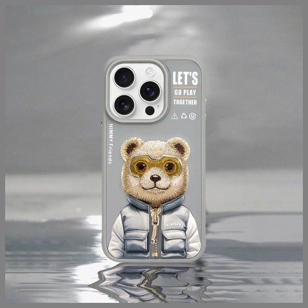 iPhone 15 Pro Nimmy Cool & Cute 2.0 Bear dėklas – pilkas 10