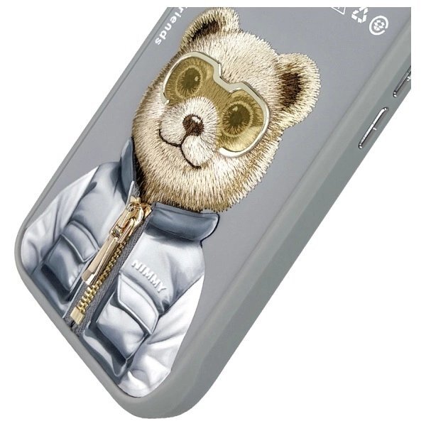 iPhone 16 dėklas Nimmy Cool&Cute 2.0 Bear – pilkas 6