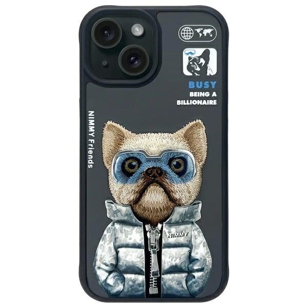 iPhone 15 Nimmy Cool&Cute 2.0 dėklas – juodas iPhone 15 Nimmy Cool&Cute 2.0 dėklas – juodas