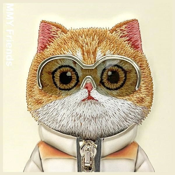 iPhone 15 Nimmy Cool & Cute 2.0 Cat dėklas – smėlio spalvos 11