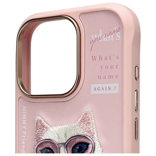 iPhone 16 Pro Max dėklas Nimmy Cool& Cute 2.0 Cat – rožinis 2