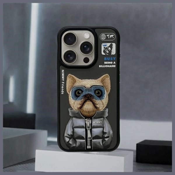 iPhone 15 Pro Max Nimmy Cool & Cute 2.0 Dog dėklas – juodas 9