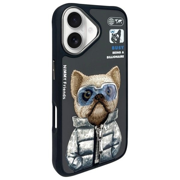 iPhone 16 dėklas Nimmy Cool& Cute 2.0 Dog – juodas 1