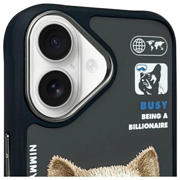 iPhone 16 dėklas Nimmy Cool& Cute 2.0 Dog – juodas 2