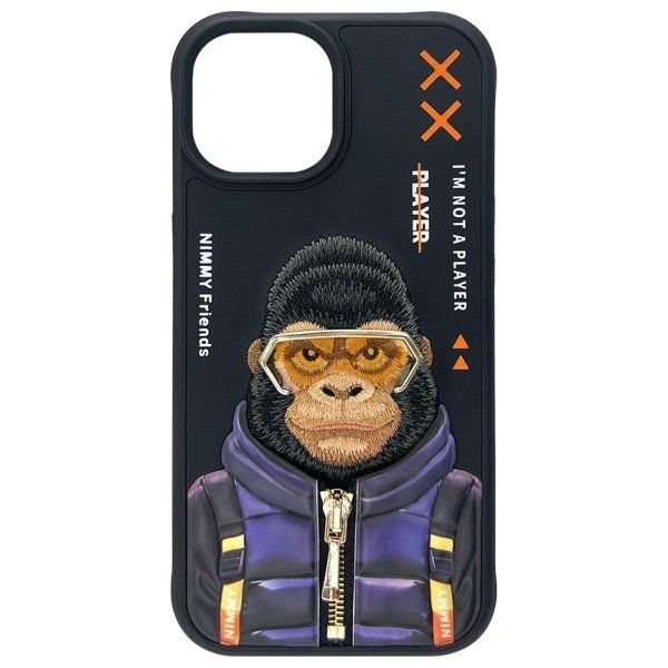 iPhone 15 Nimmy Cool&Cute 2.0 beždžionės dėklas – juodas 3 iPhone 15 Nimmy Cool&Cute 2.0 beždžionės dėklas – juodas 3
