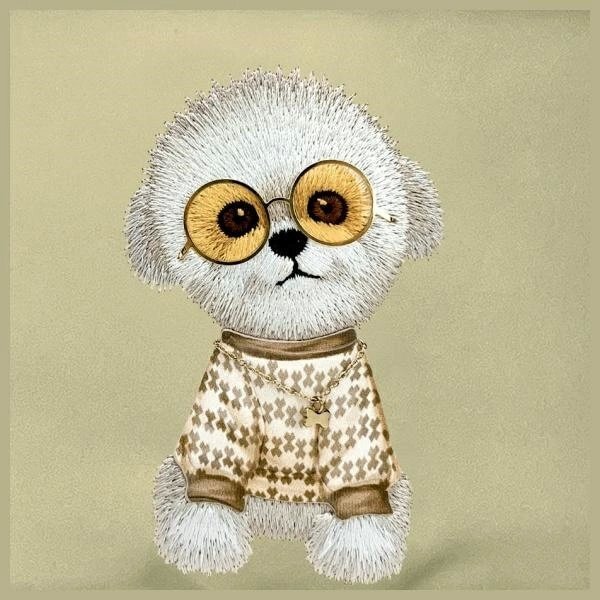 Nimmy Glasses Cool Dog rankinė su dirželiu - žalia 2 Nimmy Glasses Cool Dog rankinė su dirželiu - žalia 2