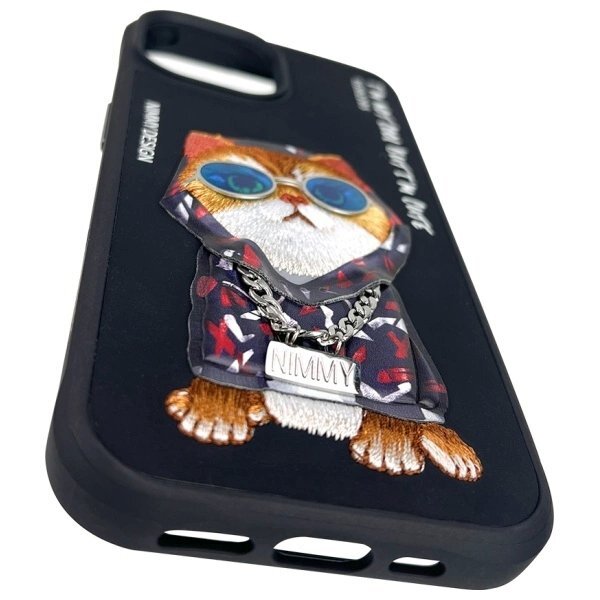 iPhone 15 Nimmy Glasses Cool Cat dėklas – juodas 8 iPhone 15 Nimmy Glasses Cool Cat dėklas – juodas 8