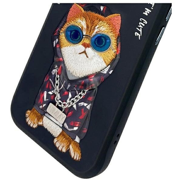 iPhone 15 Nimmy Glasses Cool Cat dėklas – juodas 9 iPhone 15 Nimmy Glasses Cool Cat dėklas – juodas 9