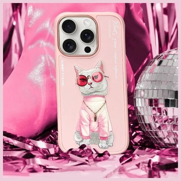 iPhone 16 Pro Max dėklas Nimmy Glasses Cool Cat – rožinis 7 iPhone 16 Pro Max dėklas Nimmy Glasses Cool Cat – rožinis 7
