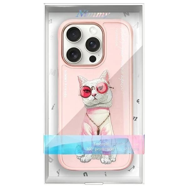 iPhone 16 Pro dėklas Nimmy Glasses Cool Cat – rožinis 8 iPhone 16 Pro dėklas Nimmy Glasses Cool Cat – rožinis 8