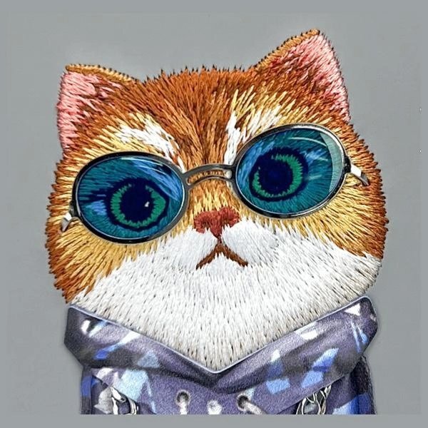 iPhone 16 dėklas Nimmy Glasses Cool Cat – pilkas 8