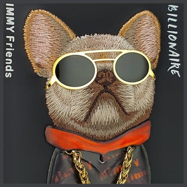 iPhone 15 Pro Nimmy Glasses Cool Dog dėklas – juodas 6