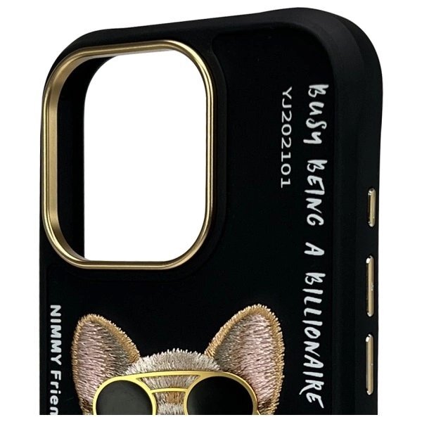 iPhone 16 Pro dėklas Nimmy Glasses Cool Dog – juodas 2