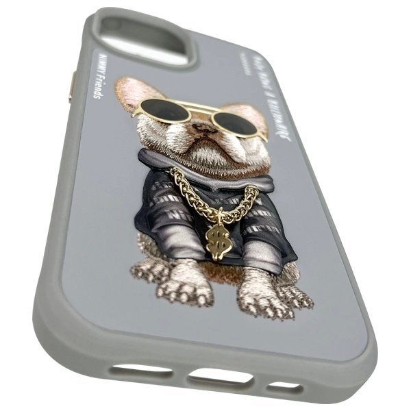 iPhone 15 Nimmy Glasses Cool Dog dėklas – pilkas 8 iPhone 15 Nimmy Glasses Cool Dog dėklas – pilkas 8