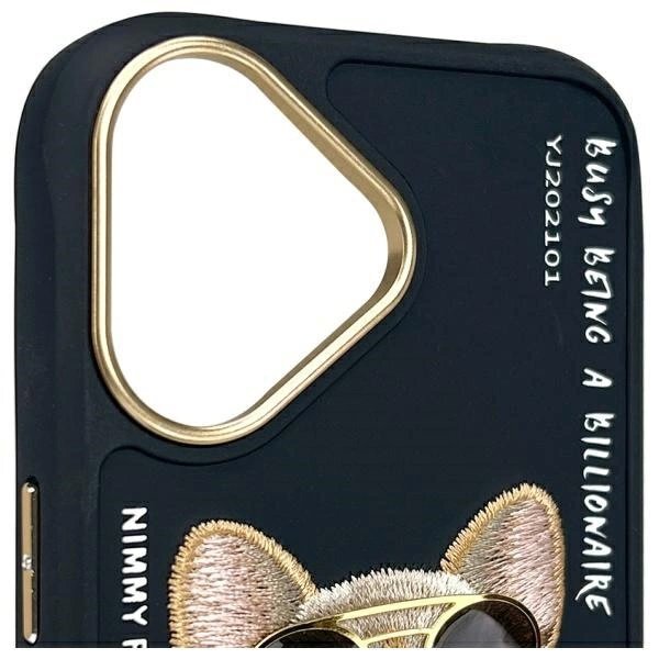 iPhone 16 dėklas Nimmy Glasses Cool Dog – juodas 4
